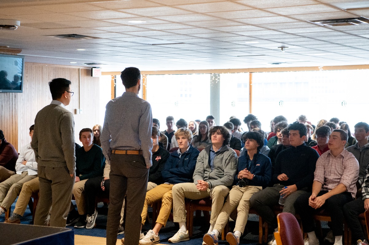 Group of students and PICPA staff in classroom