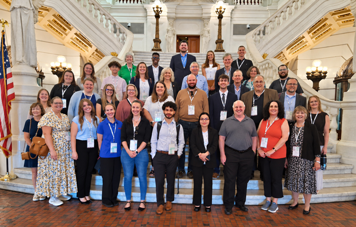 Group of Advocacy Day attendees on Capitol steps