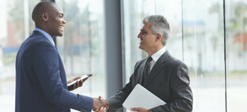 CPA warmly engaging with a client
