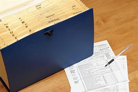 Expense Receipt Tax File Folder
