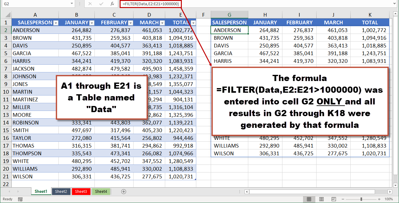 Use of "Filter" in a Dynamic Array