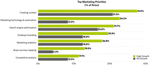 Marketing Priorities of High Growth Firms