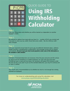 Cava informal Mareo How to Use the New IRS Withholding Calculator