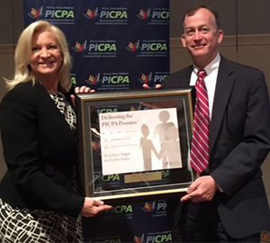 Lisa Myers (left) with Joe Seibert