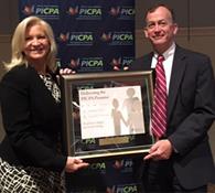 2017AnnualConvention_MyersSeibert Lisa Myers (left) with Joe Seibert