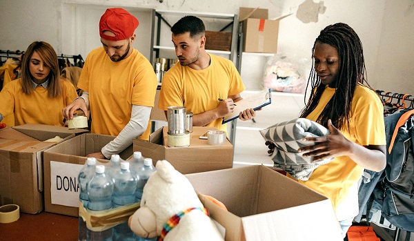 Working for a charity collecting noncash donations