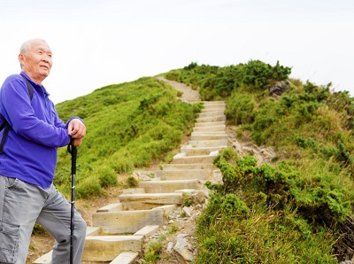Man viewing his undeveloped real estate holdings