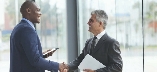 Handshake after merger agreement