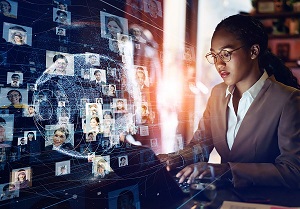 Firm H.R. rep reviewing a global search for accountants