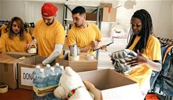 Working for a charity collecting noncash donations