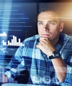 CPA performing an audit virtualy from home