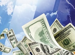 multistate-tax-commission-revisits-public-law-86-272 $100 bills blowing around in the sky.