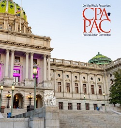 Pennsylvania Capitol with CPA-PAC logo