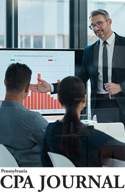 CFO presenting to a board